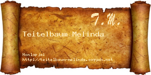 Teitelbaum Melinda névjegykártya